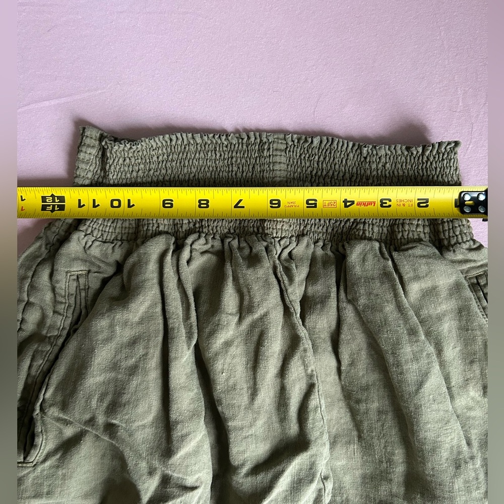 Wrap London Green Smocked A-Line Knee-Length Skirt - Picture 5 of 6